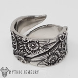 Odin's Ravens Ring Huginn and Muninn With Triskelions