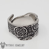 Odin's Ravens Ring Huginn and Muninn With Triskelions