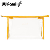 UU Family Summer Beach Bag Transparent Cosmetic Wash Minaudiere Girl Travel Bag Women Makeup Organizer Beautician Washing Bag