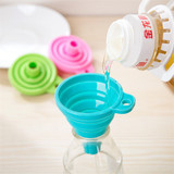 Useful High Quality 1Pc New Mini Silicone Gel Foldable Collapsible Style Funnel Hopper Kitchen Cooking Tools