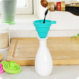 Useful High Quality 1Pc New Mini Silicone Gel Foldable Collapsible Style Funnel Hopper Kitchen Cooking Tools