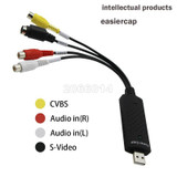 USB Video Capture Adapter TV DVD VHS Captura de v deo Card Audio AV for Computer TV Camera USB 2.0 Easiercap DC60 UTV007