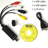 USB Video Capture Adapter TV DVD VHS Captura de v deo Card Audio AV for Computer TV Camera USB 2.0 Easiercap DC60 UTV007
