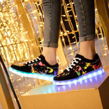 usb led shoes children's luminous shoes sneakers with kids light up shining glowing shoes for girls slippers lights schoenen 45