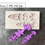 Cake Border European Silicone Mold Sugar Craft Fondant Mold Cutting Dies Cake Decorating Tools Chocolate Gumpaste Mould