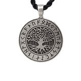Tree Of Life Yggdrasil Pendant With Engraved Runes