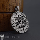 Tree Of Life Yggdrasil Pendant With Engraved Runes