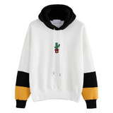 Cactus Kawaii Clothing Striped Pullover Woman Hoodies Loose Sweatshirt 2017 New Brands Design Harajuku Hoodies Hoddie#121