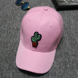 Cactus Embroidery Baseball Cap Snapback Hip Hop Cap Size Adjustable Baseball Cap Summer Casual Women Men Casquette 2017