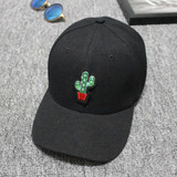 Cactus Embroidery Baseball Cap Snapback Hip Hop Cap Size Adjustable Baseball Cap Summer Casual Women Men Casquette 2017
