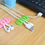 Cable Winder Wire Organizer Desktop Clips Cord Management Headphone Cord Holder For iPhone Charging Data Line 2 pcs
