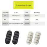 Cable Winder Wire Organizer Desktop Clips Cord Management Headphone Cord Holder For iPhone Charging Data Line 2 pcs
