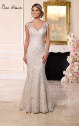C.V Custom Made Vestido De Noiva Ivory Mermaid Wedding Dress 2017 Sleeveless Fish Tail Mariage Lace Wedding Dresses Bridal gown