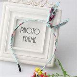 C New Summer Style Girls Rabbit Ear Hair Band Hair Accessories Dot Flower Bow Lovely Rabbit Ears Headband Hair Band