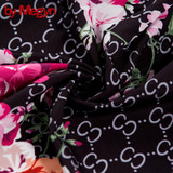 by Megyn women fashion shirts long sleeve shirt 2017 winter female floral print bow necktie blouses plus size 3XL shirt blusas