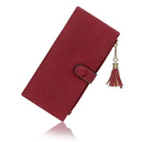 BVLRIGA Long Lady Leather Wallet Women Wallet For Credit Card Holder Female Purse Women Clutch Coin Purse Phone walet Money Bag