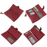 BVLRIGA Long Lady Leather Wallet Women Wallet For Credit Card Holder Female Purse Women Clutch Coin Purse Phone walet Money Bag