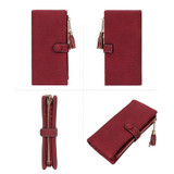 BVLRIGA Long Lady Leather Wallet Women Wallet For Credit Card Holder Female Purse Women Clutch Coin Purse Phone walet Money Bag