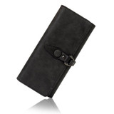 BVLRIGA Ladies Leather Wallet Women Wallet Female Purse Women Clutch Black Credit Card Holder Coin Purse Long Money Bag Walet