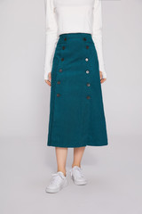 Buttoned Corduroy Skirt F7SDRD12021