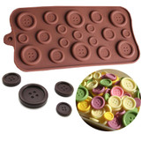 Button Shaped 3D Silicone Mold DIY Fondant Mold Baking Tool Chocolate Cookies Pastry Candy Jelly Kitchen Tool moule silicone
