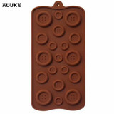 Button Shapes Chocolate Silicone Mold Candy Fondant Cake Mould Biscuits Cookies Soap Molds Cake Decoration DIY Baking Tools L055