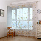 Butterfly Branches Printed Tulle Curtains for Living Room Kitchen Indoor Window Screening Decor Balcony Burnout Voile Curtain