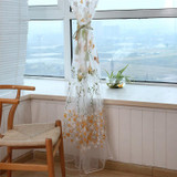 Butterfly Branches Printed Tulle Curtains for Living Room Kitchen Indoor Window Screening Decor Balcony Burnout Voile Curtain