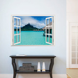 3D fake window landscape Wall Stickers