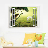 3D fake window landscape Wall Stickers