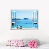 3D fake window landscape Wall Stickers