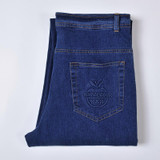 Business Men's Stretch Jeans With Cotton Middle Waist Jeans Large Size Men's Trousers Jeans Men's Straight Pants Size 30-40