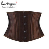 Burvogue Women Waist Trainer Corset Underbust Double Steel Boned Corset Short Style Summer Satin Corset Waist Cincher Slimming Burvogue Women Waist Trainer Corset Underbust Double Steel Boned Corset Short Style Summer Satin Corset Waist Cincher Slimming