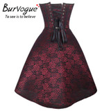 Burvogue Women Steampunk Corset Dress Evening Corset Dress Waist Control Corselet Overbust Corsets Bustier Top Gothic Corset