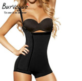 Burvogue Women New Hot Shaper Slimming Trainer Butt Lifter Latex Zipper Body Shaper Waist Tummy Control Underwear Hot Shaper