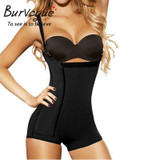 Burvogue Women New Hot Shaper Slimming Trainer Butt Lifter Latex Zipper Body Shaper Waist Tummy Control Underwear Hot Shaper