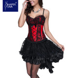 Burvogue Women Lace Corselet  Waist Corsets Top Sexy Slimming Corsetlet Lace Steampunk Corset Dress Gothic Corset Dress