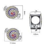 DIY Charm Multicolor Created Diamond Stone Lollipop Beads Charm For Bracelet