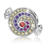 DIY Charm Multicolor Created Diamond Stone Lollipop Beads Charm For Bracelet