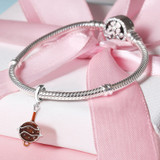 DIY Charm 925 Sterling Silver Enamel Cute Cartoon Pan Beads For Bracelet