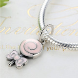 925 Sterling Silver Cute Lollipop DIY Charm Beads For Bracelet Or Pendant