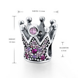 DIY Charm Multi-color Created Diamond Crown Beads Charm For Bracelet