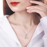 Sterling Silver White Pearl Pendant Necklace