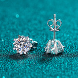 Round Cut Moissanite Diamond Classis Stud Earrings