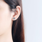 Round Cut Moissanite Diamond Classis Stud Earrings