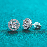 Round Cut Moissanite Diamond Classis Stud Earrings