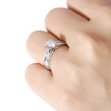 14K/18K Gold Round Cut Moissanite Diamond Classic Ring for women