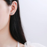 Round Cut Moissanite Diamond Earrings