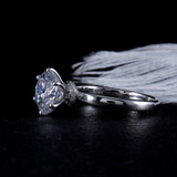 14K/18K Gold Round Cut 3ct Moissanite Diamond Classic Ring
