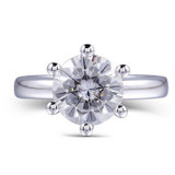 14K/18K Gold Round Cut 3ct Moissanite Diamond Classic Ring